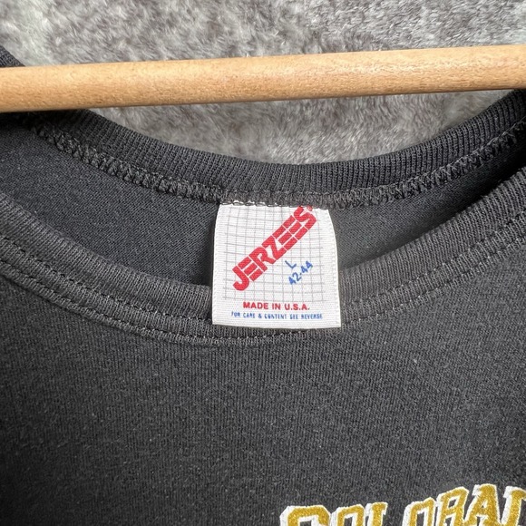 Men's Vintage CU Colorado Buffs Buffaloes Black Tank Top Shirt Sz Large Jerzees - Picture 3 of 6